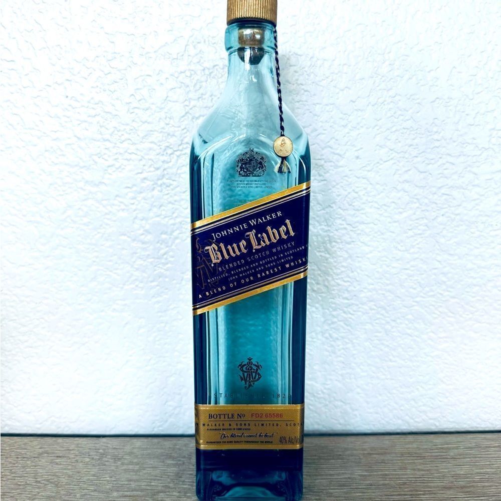 Johnnie Walker Blue Label Whiskey Glass Bottle